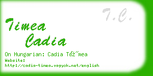 timea cadia business card